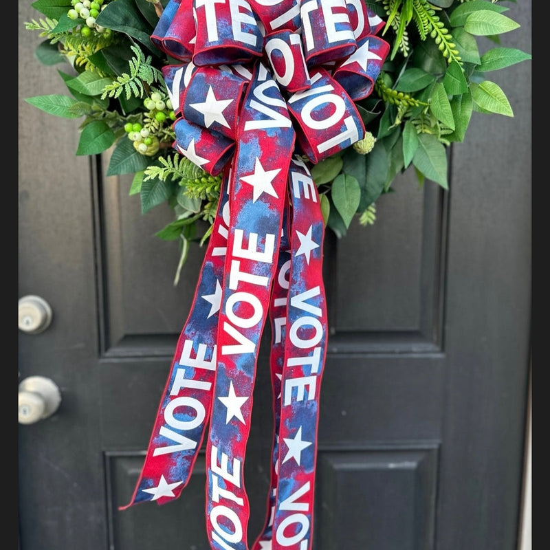 XL Vote Bow in Red and Blue *Bow Only