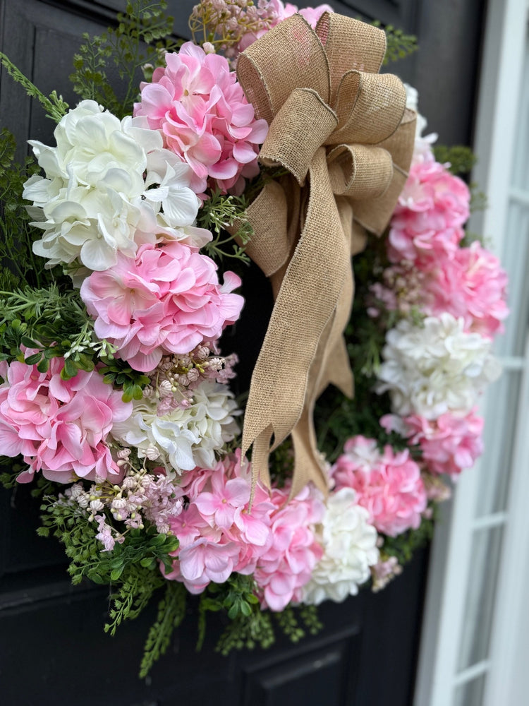 Cottagecore Hydrangea Wreath for Spring and Summer