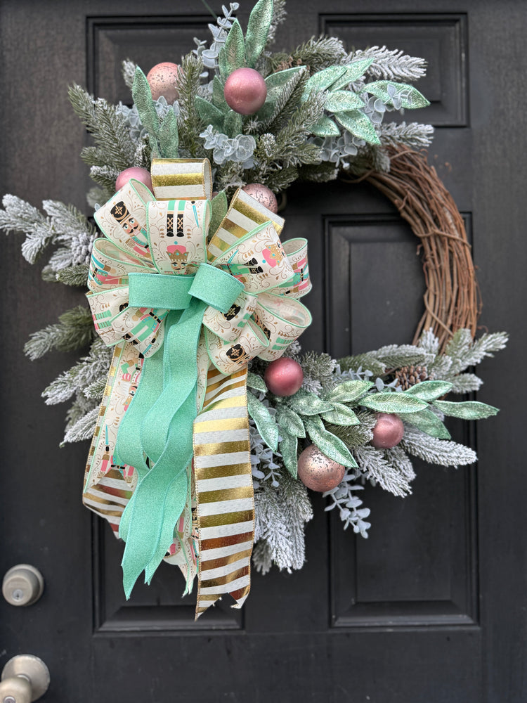 Pastel Nutcracker Christmas Wreath for Winter