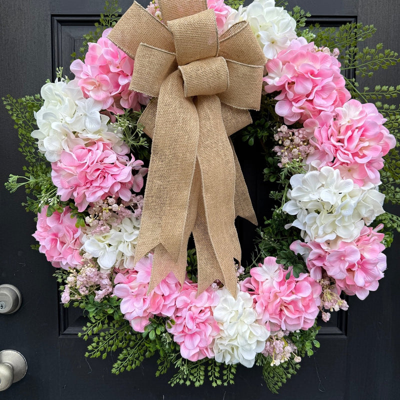 Cottagecore Hydrangea Wreath for Spring and Summer