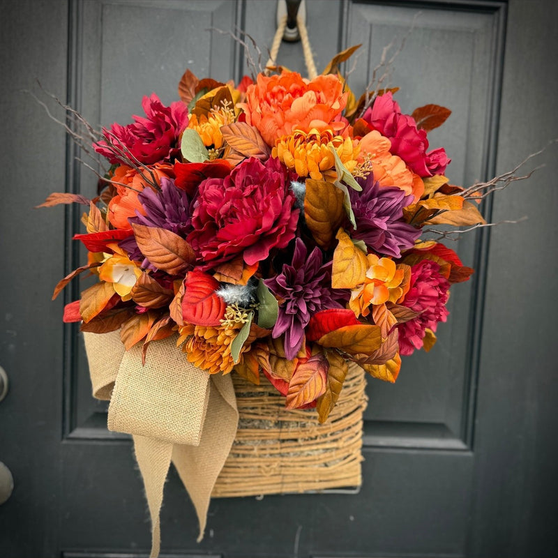 Hanging Fall Floral Basket