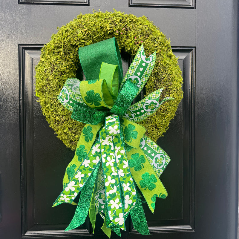 St Patricks Day Bow for Wreath