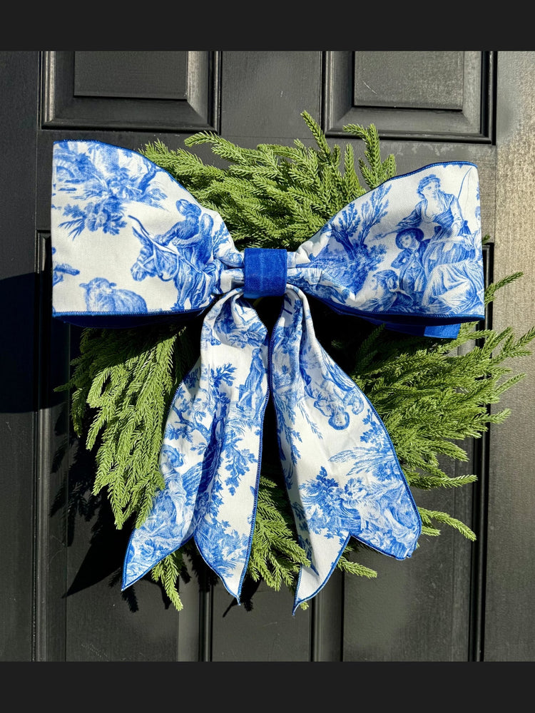 Chinoiserie Tree Topper Bow for Winter