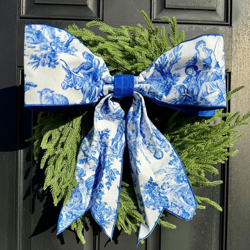Chinoiserie Tree Topper Bow for Winter