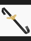 Bee Wreath Hanger in Black, Black and Gold or Nickel Finish