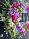 Spring Peony & Hydrangea Wreath in Pink & Purple