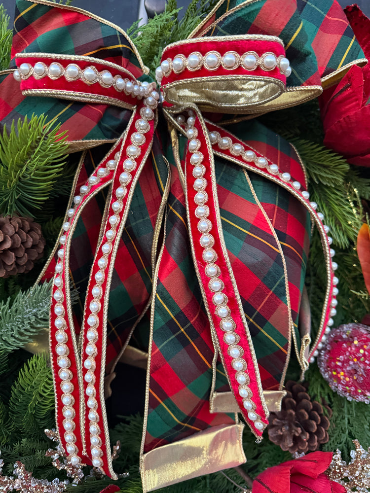 Vintage Style Pine Wreath w Sugared Fruit for Winter