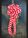 Red and White Striped Christmas Tree Topper