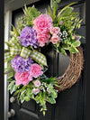 Lavender Hydrangea Wreath for Easter and Spring