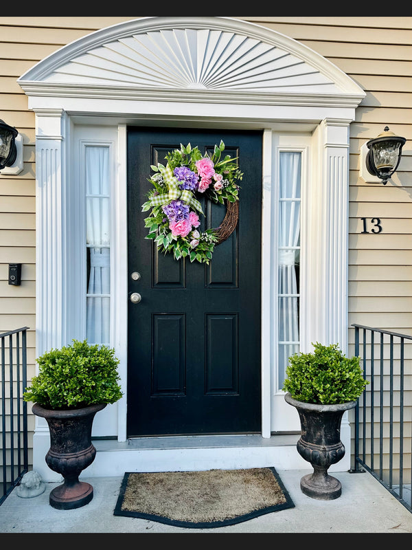Lavender Hydrangea Wreath for Easter and Spring