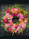 Lush and Vibrant Peony Wreath for Spring