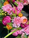 Lush and Vibrant Peony Wreath for Spring