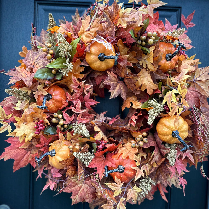 Lush Pumpkin Wreath