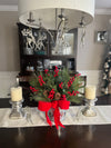 Classic Winter Arrangement in Galvanized Base with Winter Greens and Berries