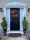 Autumn Harvest Wreath with Pumpkins and Peonies